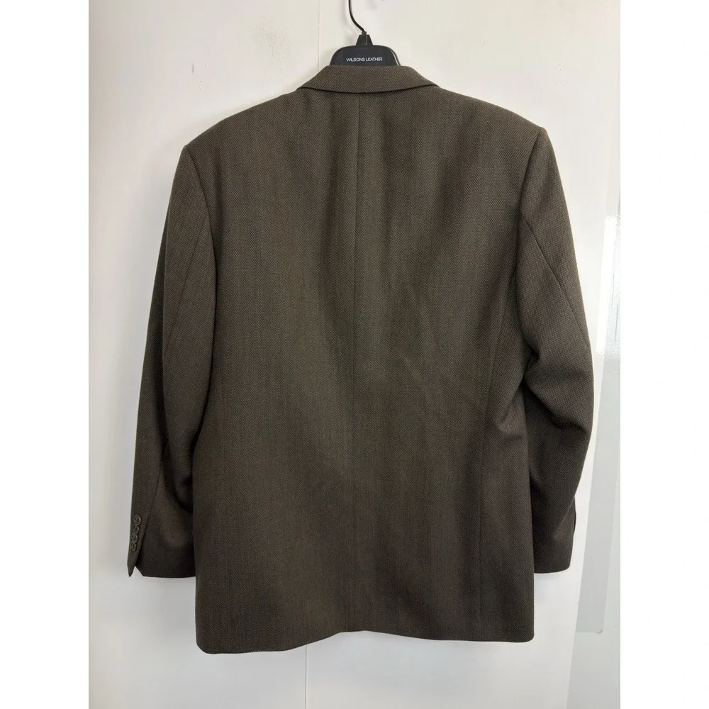 Lord West Blazer Teskid Fabric Men's 42R Wool Sport Coat‎ Brown/Black Textured